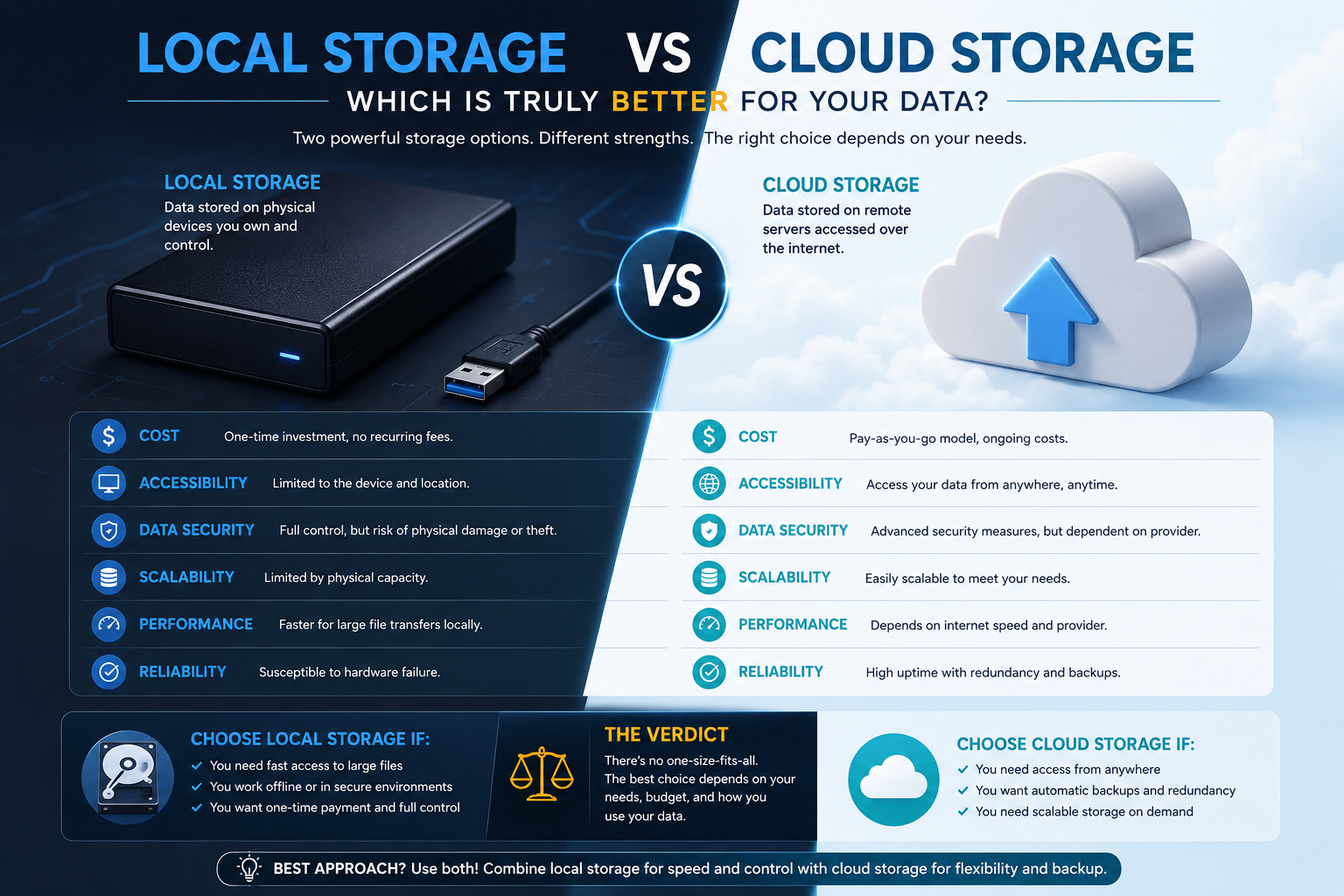 Local Storage vs. Cloud Storage: Which Is Truly Better for Your Data?
