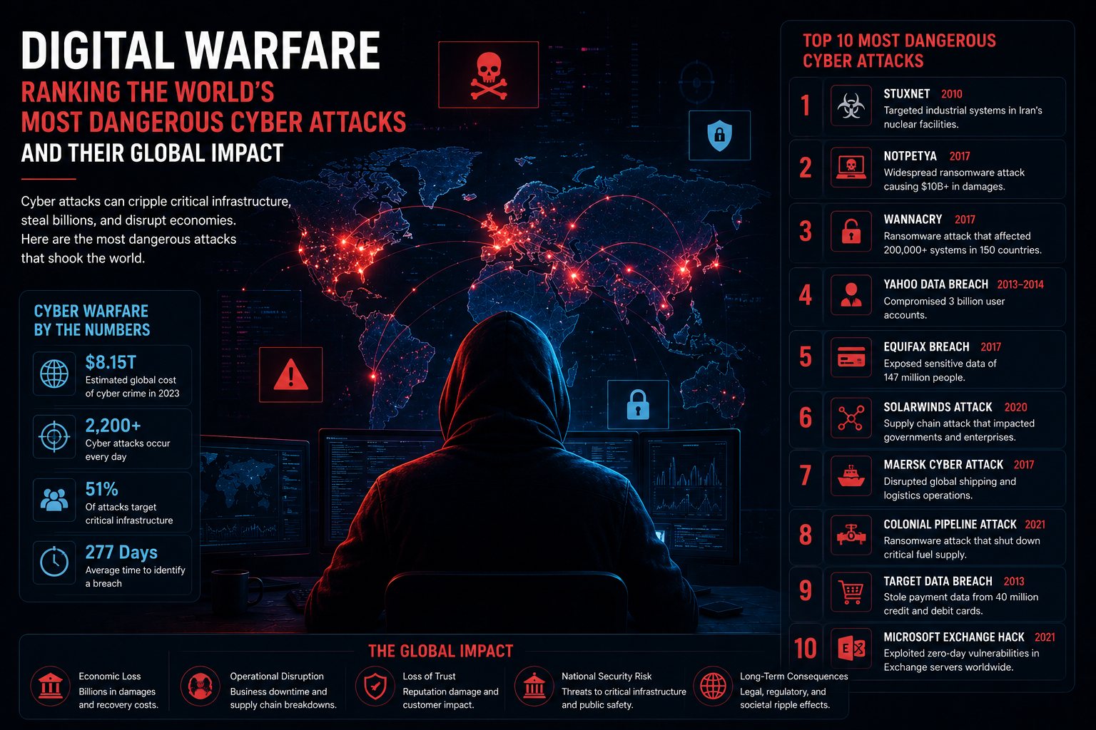 Digital Warfare: Ranking the World’s Most Dangerous Cyber Attacks and Their Global Impact