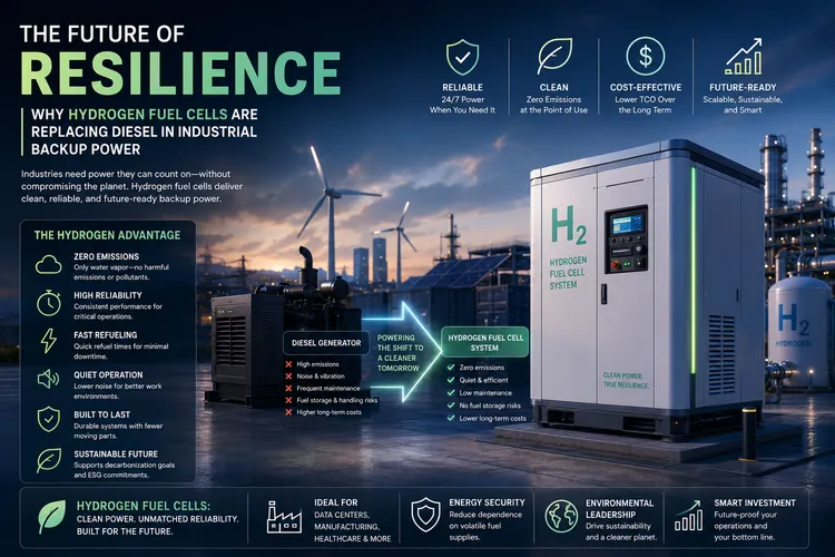 The Future of Resilience: Why Hydrogen Fuel Cells are Replacing Diesel in Industrial Backup Power